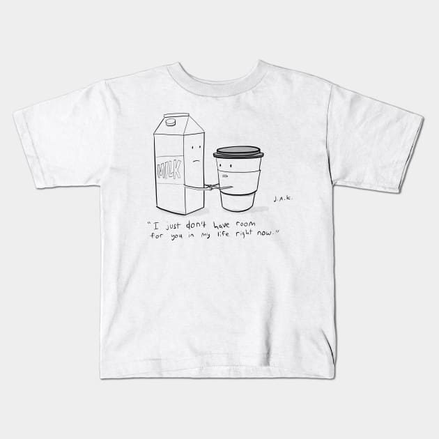 Coffee and Milk Kids T-Shirt by JAK